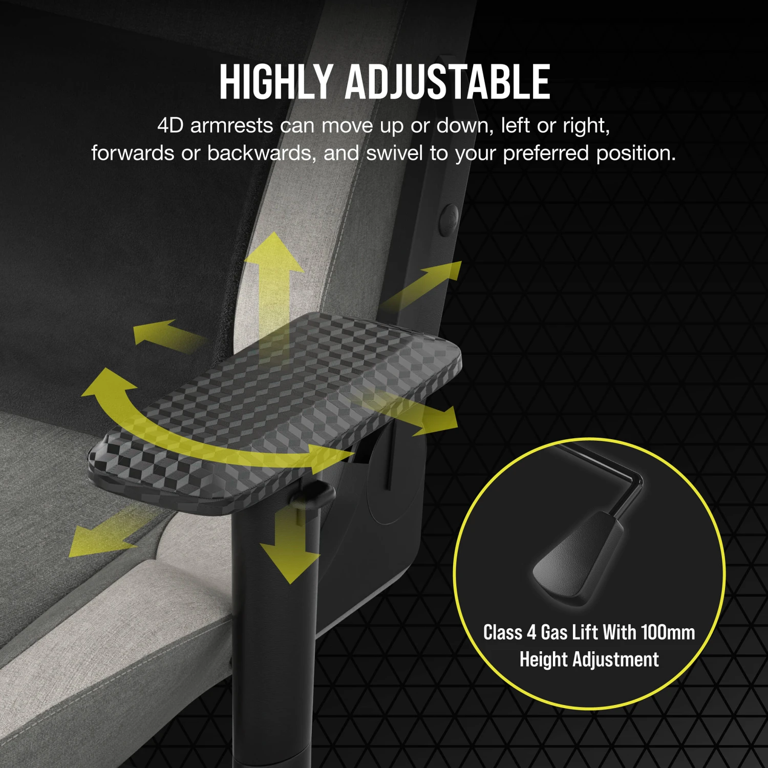 Corsair T3 RUSH Fabric Gaming Chair (Gray/White)(Corsair T3 Rush Fabric Gaming Chair Gray White) 5 Corsair T3 RUSH Fabric Gaming Chair (Gray/White)(Corsair T3 Rush Fabric Gaming Chair Gray White) - Image 5