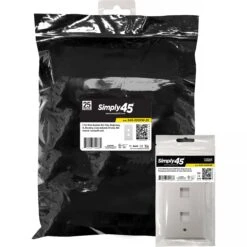 Simply45 S45-3202W-25 2-Port Single-Gang Keystone Wall Plate (White, 25-Pack)(Simply45 S45 3202w 25 2 Port Single Gang Keystone Wall Plate White 25 Pack) -Celestron Shop 1704734158 IMG 2161507