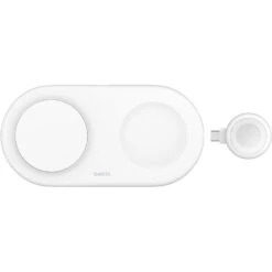 Belkin BoostCharge Pro 3-in-1 Magnetic Wireless Charging Pad With Qi2 (White)(Belkin Boostcharge Pro 3 In 1 Magnetic Wireless Charging Pad With Qi2 White)