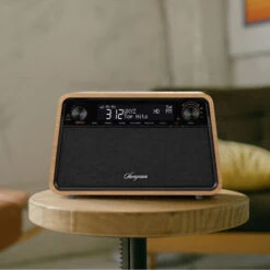 Sangean HDR-19 AM/FM-RDS/HD Desktop Radio With Bluetooth (Natural Cherry)(Sangean Lb 100 Lunchbox Portable Ultra Rugged Am Fm Radio Yellow Copy) -Celestron Shop 1704985221 IMG 2165321