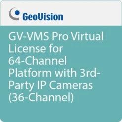 GEOVISION GV-VMS Pro Virtual License For 64 Channel Platform With 3rd Party IP Cameras (36 Channels)(Geovision Gv Vms Pro Virtual License For 64 Channel Platform With 3rd Party Ip Cameras 36 Channels)
