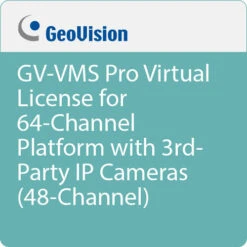 GEOVISION GV-VMS Pro Virtual License For 64 Channel Platform With 3rd Party IP Cameras (48 Channels)(Geovision Gv Vms Pro Virtual License For 64 Channel Platform With 3rd Party Ip Cameras 48 Channels)
