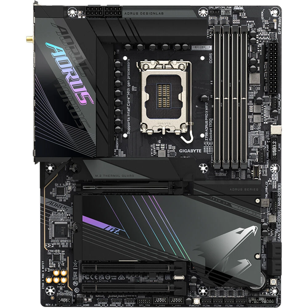 Gigabyte Z790 AORUS PRO X WIFI7 LGA1700 ATX Motherboard (Black)(Gigabyte Z790 Aorus Pro X Wifi7 Lga1700 Atx Motherboard Black) 2 Gigabyte Z790 AORUS PRO X WIFI7 LGA1700 ATX Motherboard (Black)(Gigabyte Z790 Aorus Pro X Wifi7 Lga1700 Atx Motherboard Black) - Image 2
