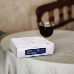 Sangean HDR-15 AM/FM/HD Tabletop Clock Radio (White)(Sangean Hdr 15 Am Fm Hd Tabletop Clock Radio White) -Celestron Shop 1709040678 IMG 2196701