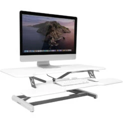 Mount-It! Standing Desk Converter With 38" Desktop (White)(Mount It Standing Desk Converter With 38 Desktop White)