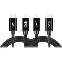 RVP+ 6' USB-C 2.0 Charging Cable (Black, 2-Pack)(Rvp 6 Usb C 2 0 Charging Cable Black 2 Pack)