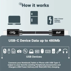 RVP+ 6' USB-C 2.0 Charging Cable (Black, 2-Pack)(Rvp 6 Usb C 2 0 Charging Cable Black 2 Pack) -Celestron Shop 1709052370 IMG 2197258