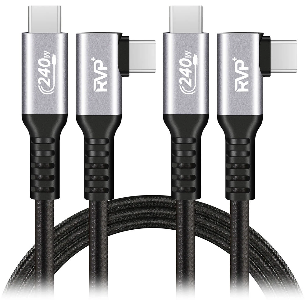 RVP+ 3' USB-C 3.2 Gen 2x2 Right-Angle Cable (Gray, 2-Pack)(Rvp 3 Usb C 3 2 Gen 2x2 Right Angle Cable Gray 2 Pack) 1 RVP+ 3' USB-C 3.2 Gen 2x2 Right-Angle Cable (Gray, 2-Pack)(Rvp 3 Usb C 3 2 Gen 2x2 Right Angle Cable Gray 2 Pack)