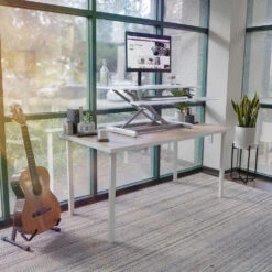 Mount-It! Standing Desk Converter With 38" Desktop (White)(Mount It Standing Desk Converter With 38 Desktop White) -Celestron Shop 1710948695 IMG 2214282