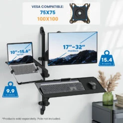 Mount-It! MI-1765 Counterbalance Monitor Arm For Wall And Pole Mounting For 17 To32" Displays(Mount It Mi 1765 Counterbalance Monitor Arm For Wall And Pole Mounting For 17 To32 Displays) -Celestron Shop 1711027061 IMG 2215903