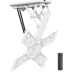 Mount-It! MI-4223W Retractable Motorized Ceiling TV Mount For 32 To 55" Displays (White)(Mount It Mi 4223w Retractable Motorized Ceiling Tv Mount For 32 To 55 Displays White)