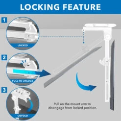 Mount-It! MI-4225WHT Flip-Down Ceiling TV Mount For 23 To 55" Displays (White)(Mount It Mi 4225wht Flip Down Ceiling Tv Mount For 23 To 55 Displays White) -Celestron Shop 1712667724 IMG 2228299