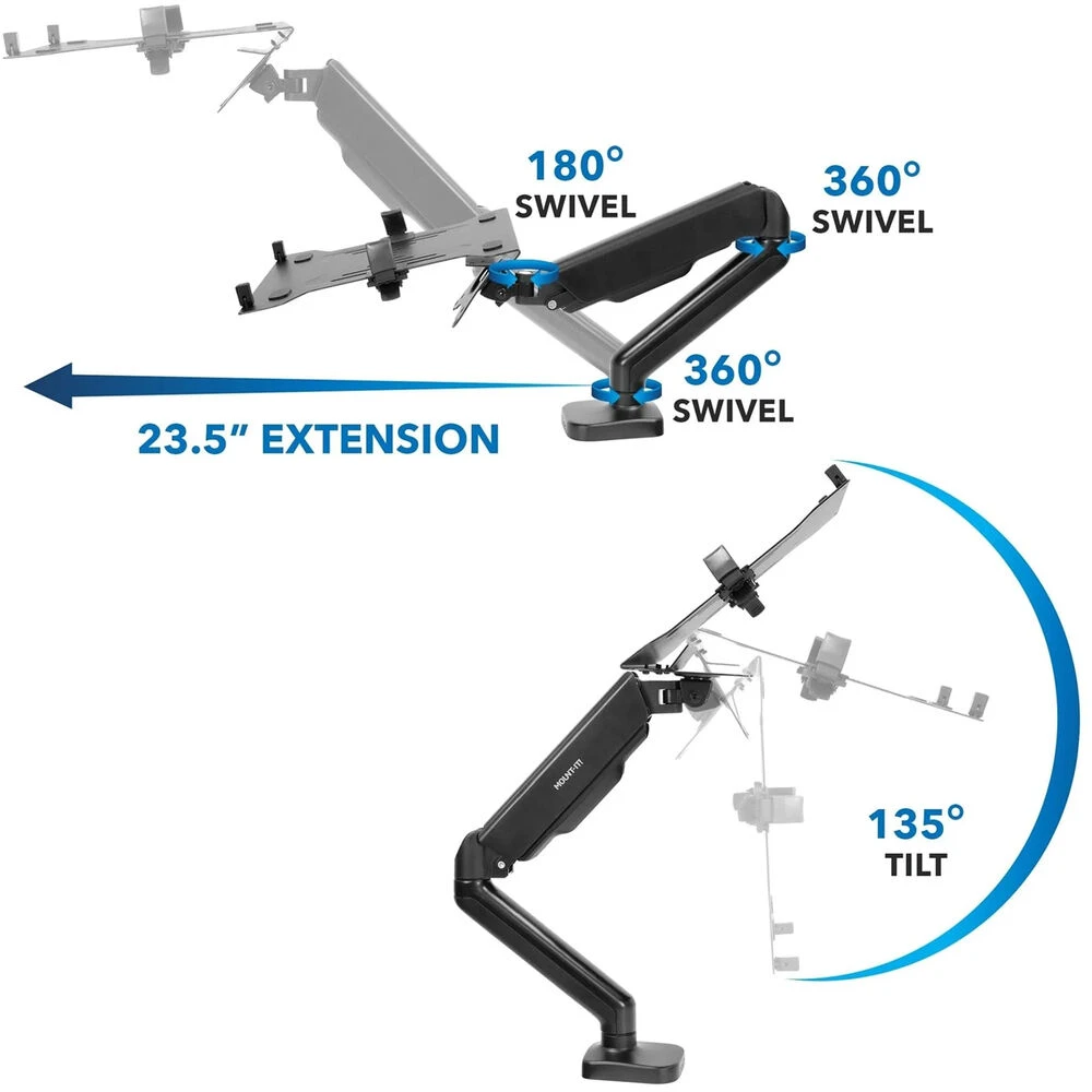 Mount-It! MI-6352LT Height-Adjustable Laptop Desk Mount(Mount It Mi 6352lt Height Adjustable Laptop Desk Mount) 6 Mount-It! MI-6352LT Height-Adjustable Laptop Desk Mount(Mount It Mi 6352lt Height Adjustable Laptop Desk Mount) - Image 6