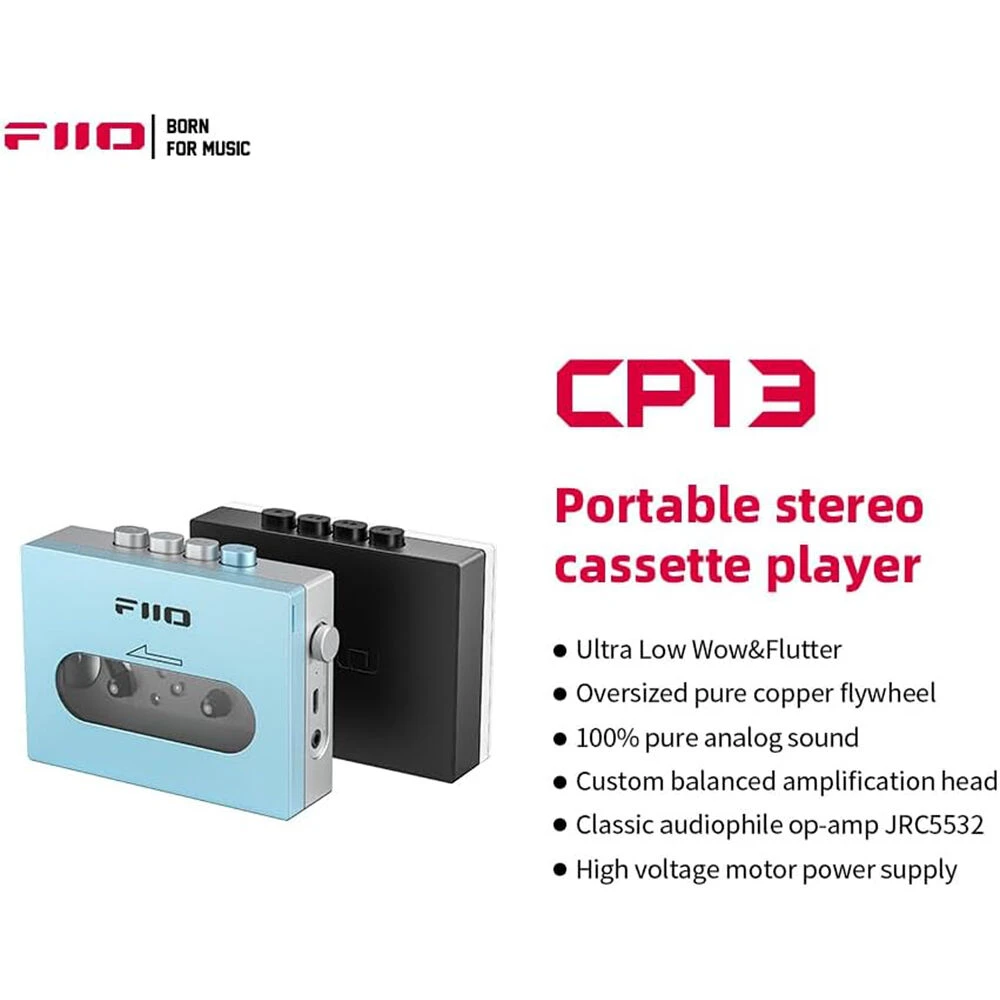 FiiO CP13 Portable Stereo Cassette Player (White/Black)(Fiio Cp13 Portable Stereo Cassette Player White Black) 4 FiiO CP13 Portable Stereo Cassette Player (White/Black)(Fiio Cp13 Portable Stereo Cassette Player White Black) - Image 4