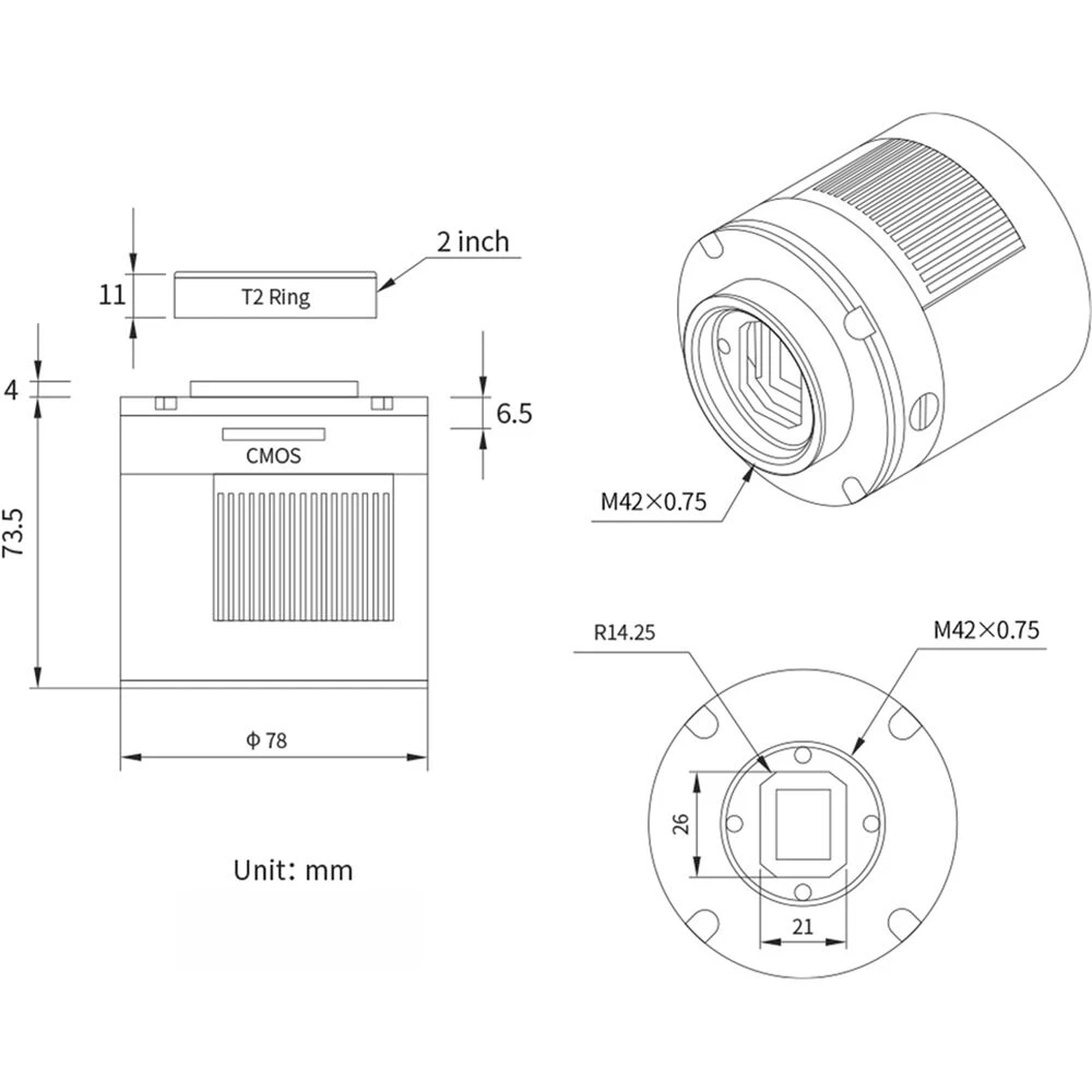 ZWO ASI294MM USB 3.0 Monochrome Astronomy Camera(Zwo Asi294mm Usb 3 0 Monochrome Astronomy Camera) 6 ZWO ASI294MM USB 3.0 Monochrome Astronomy Camera(Zwo Asi294mm Usb 3 0 Monochrome Astronomy Camera) - Image 6