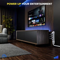 Maximm Cable 3-Outlet Power Extension Cord With 360° Rotating Flat Plug (White, 10')(Maximm Cable 3 Outlet Power Extension Cord With 360 Deg Rotating Flat Plug White 10) -Celestron Shop 1715165332 IMG 2241113