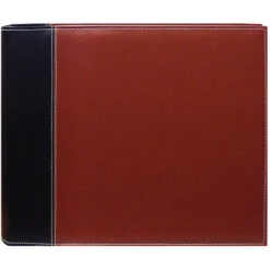Pioneer Photo Albums Oxford Wide-Size 3-Ring Binder Scrapbook (Black/Brown, 12 X12")(Pioneer Photo Albums Oxford Wide Size 3 Ring Binder Scrapbook Black Brown 12 X12)