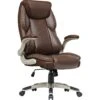 Eureka Galene Faux Leather Office Chair (Brown)(Eureka Galene Faux Leather Office Chair Brown)