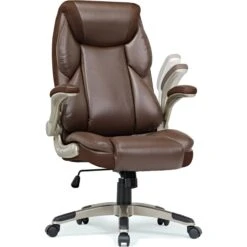 Eureka Galene Faux Leather Office Chair (Brown)(Eureka Galene Faux Leather Office Chair Brown) -Celestron Shop 1719922701 IMG 2276797