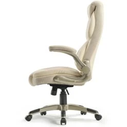 Eureka Galene Faux Leather Office Chair (Off-White)(Eureka Galene Faux Leather Office Chair Off White) -Celestron Shop 1719922701 IMG 2276808