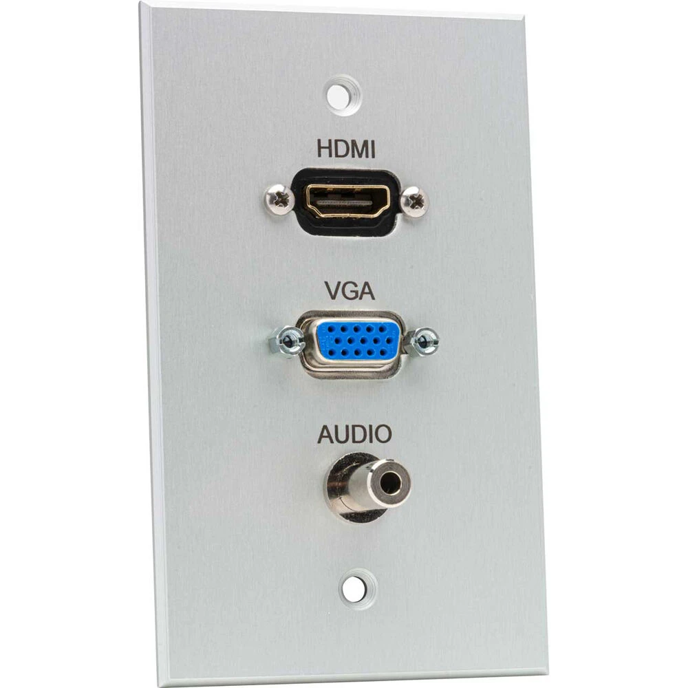 TecNec Board Room 1-Gang Wall Plate With Female HDMI, Female VGA & Female 3.5mm Stereo Jack (Clear)(Tecnec Board Room 1 Gang Wall Plate With Female Hdmi Female Vga Female 3 5mm Stereo Jack Clear) 1 TecNec Board Room 1-Gang Wall Plate With Female HDMI, Female VGA & Female 3.5mm Stereo Jack (Clear)(Tecnec Board Room 1 Gang Wall Plate With Female Hdmi Female Vga Female 3 5mm Stereo Jack Clear)