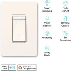 TP-Link HS220 Smart Wi-Fi Light Switch & Dimmer (Light Almond)(Tp Link Hs220 Smart Wi Fi Light Switch Dimmer Light Almond) -Celestron Shop 1722628882 IMG 2305092