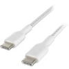 Belkin BoostCharge Braided 60W USB-C Cable (White, 6.6')(Belkin Boostcharge Braided 60w Usb C Cable White 6 6)