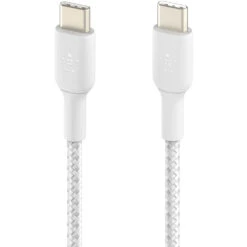Belkin BoostCharge Braided 60W USB-C Cable (White, 6.6')(Belkin Boostcharge Braided 60w Usb C Cable White 6 6) -Celestron Shop 1723126532 IMG 2310911