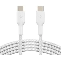 Belkin BoostCharge Braided 60W USB-C Cable (White, 6.6')(Belkin Boostcharge Braided 60w Usb C Cable White 6 6) -Celestron Shop 1723126532 IMG 2310912