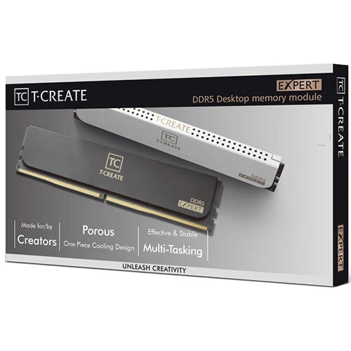 Team Group 64GB T-Create Expert DDR5 6400 MHz UDIMM Memory Kit (2 X 32GB, White)(Team Group 64gb T Create Expert Ddr5 6400 Mhz Udimm Memory Kit 2 X 32gb White) 1 Team Group 64GB T-Create Expert DDR5 6400 MHz UDIMM Memory Kit (2 X 32GB, White)(Team Group 64gb T Create Expert Ddr5 6400 Mhz Udimm Memory Kit 2 X 32gb White)