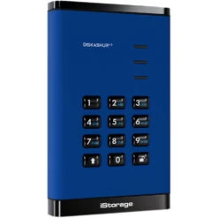 Istorage 1TB DiskAshur3 USB 3.2 Gen 1 Encrypted Portable Hard Drive (Blue)(Istorage 1tb Diskashur3 Usb 3 2 Gen 1 Encrypted Portable Hard Drive Blue)