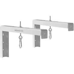 Mount-It! Universal Projector Screen Wall Mount (White, 12")(Mount It Universal Projector Screen Wall Mount White 12)