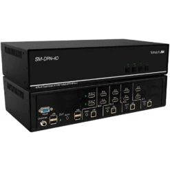 Smart-AVI 4-Port Dual-Head DisplayPort KVM Switch With USB 2.0 And Audio(Smart Avi 4 Port Dual Head Displayport Kvm Switch With Usb 2 0 And Audio)