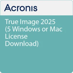 Acronis True Image 2025 (5 Windows Or Mac License, Download)(Acronis True Image 2025 5 Windows Or Mac License Download)