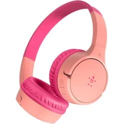 Belkin SoundForm Mini Wireless On-Ear Headphones For Kids (Pink, USB-C)(Belkin Soundform Mini Wireless On Ear Headphones For Kids Pink Usb C)