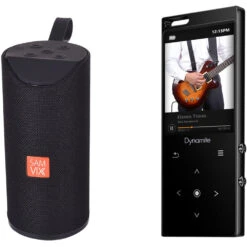 Samvix Dynamite 8GB Sport MP3 Player With Bluetooth Speaker (Black)(Samvix Dynamite 8gb Sport Mp3 Player With Bluetooth Speaker Black)