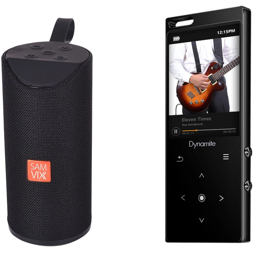 Samvix Dynamite 8GB Sport MP3 Player With Bluetooth Speaker (Black)(Samvix Dynamite 8gb Sport Mp3 Player With Bluetooth Speaker Black) 1 Samvix Dynamite 8GB Sport MP3 Player With Bluetooth Speaker (Black)(Samvix Dynamite 8gb Sport Mp3 Player With Bluetooth Speaker Black)