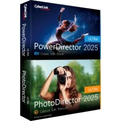 CyberLink PowerDirector + PhotoDirector 2025 Ultra (Box With Activation Code)(Cyberlink Powerdirector Photodirector 2025 Ultra Box With Activation Code)