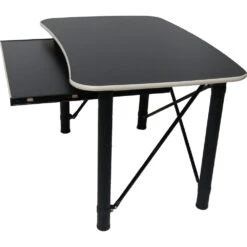 RAB Audio ProRak 48 No-Bridge Desk With Keyboard Tray (Black And Almond Trim)(Rab Audio Prorak 48 No Bridge Desk With Keyboard Tray Black And Almond Trim)