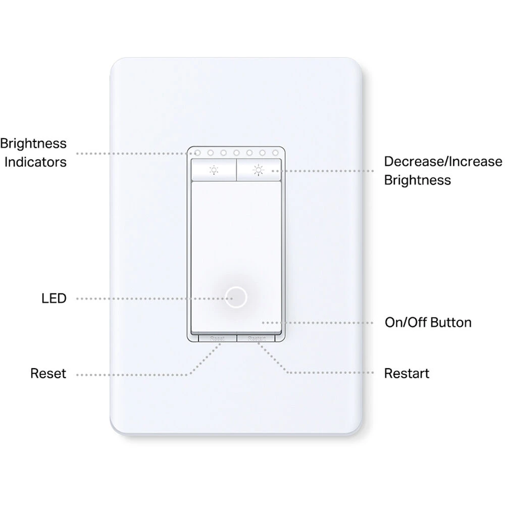 TP-Link Tapo S515D Smart Wi-Fi 3-Way Dimmer Switch Kit (Matter)(Tp Link Tapo S515d Smart Wi Fi 3 Way Dimmer Switch Kit Matter) 2 TP-Link Tapo S515D Smart Wi-Fi 3-Way Dimmer Switch Kit (Matter)(Tp Link Tapo S515d Smart Wi Fi 3 Way Dimmer Switch Kit Matter) - Image 2