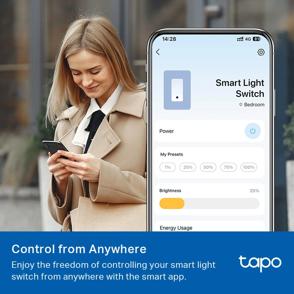 TP-Link Tapo S515D Smart Wi-Fi 3-Way Dimmer Switch Kit (Matter)(Tp Link Tapo S515d Smart Wi Fi 3 Way Dimmer Switch Kit Matter) 6 TP-Link Tapo S515D Smart Wi-Fi 3-Way Dimmer Switch Kit (Matter)(Tp Link Tapo S515d Smart Wi Fi 3 Way Dimmer Switch Kit Matter) - Image 6