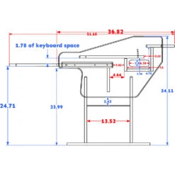 RAB Audio ProRak Multiboard 26 Audio Desk With Rack Bays And Keyboard Tray (Black)(Rab Audio Prorak Multiboard 26 Audio Desk With Rack Bays And Keyboard Tray Black) -Celestron Shop 1733757566 IMG 2391152