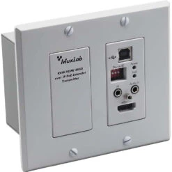 MuxLab KVM HDMI Over IP PoE TX Wall-Plate, 4K/60(Muxlab Kvm Hdmi Over Ip Poe Tx Wall Plate 4k 60)