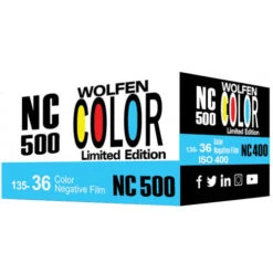 Wolfen NC500 Color Negative Film (35mm Roll Film, 36 Exposures , Expires 03/2025)(Wolfen Nc500 Color Negative Film 35mm Roll Film 36 Exposures Expires 03 2025)