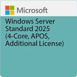 Microsoft Windows Server Standard 2025 (4-Core, APOS, Additional License)(Microsoft Windows Server Standard 2025 4 Core Apos Additional License)