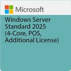 Microsoft Windows Server Standard 2025 (4-Core, POS, Additional License)(Microsoft Windows Server Standard 2025 4 Core Pos Additional License)