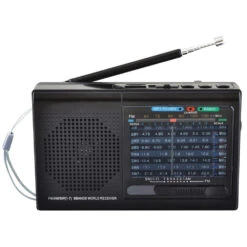 Supersonic 9-Band Radio With Bluetooth (Black)(Supersonic 9 Band Radio With Bluetooth Black)