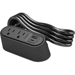 Wiremold Products 2-Outlet Desktop Power Center Slim With USB (Black)(Wiremold Products 2 Outlet Desktop Power Center Slim With Usb Black)