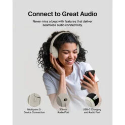 Belkin SoundForm Surround Wireless Over-Ear Headphones (Sand)(Belkin Soundform Surround Wireless Over Ear Headphones Sand) -Celestron Shop 1736268751 IMG 2407439