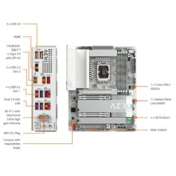 Gigabyte Z890 AERO G LGA 1851 ATX Motherboard (Snow White)(Gigabyte Z890 Aero G Lga 1851 Atx Motherboard Snow White) -Celestron Shop 1736429028 IMG 2409056